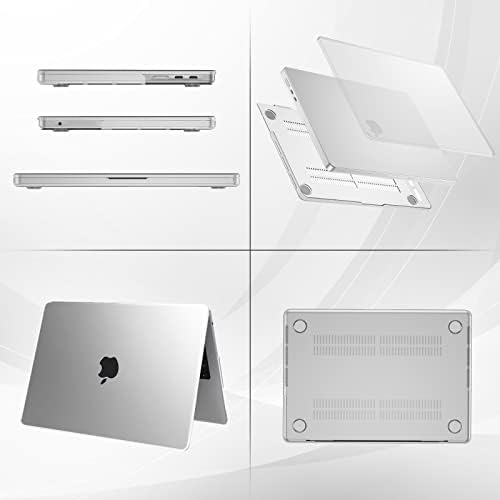 Твърд калъф ProCase за MacBook Air 13.6 инча 2022 Модел A2681 в комплект с Твърд Впръскване на Организатора за пътуване Калъф
