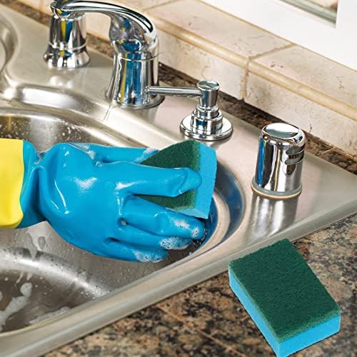 Гъба за миене на съдове за Кухня, Многоцветни Почистващи Гъби-Ексфолианти, Двустранно Гъба за миене на чинии, Не Царапающиеся