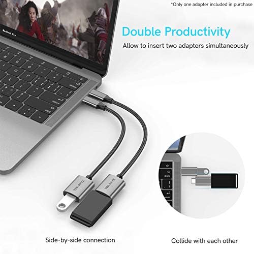 Адаптер Tek Styz USB-C USB 3.0 е обратно Съвместим с вашия конвертером Xiaomi Poco X4 NFC OTG Type-C/PD USB 3.0 за мъже