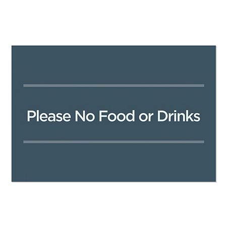 CGSignLab | Моля, не яжте и не пийте - Обикновен стикер на прозореца Тъмно син | 30 x20