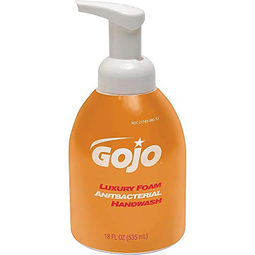 Gojo 576204 Средство за измиване на ръцете с Антибактериални пяна Лукс, Цветя на портокал, 18 мл, 4 бр / Кутия