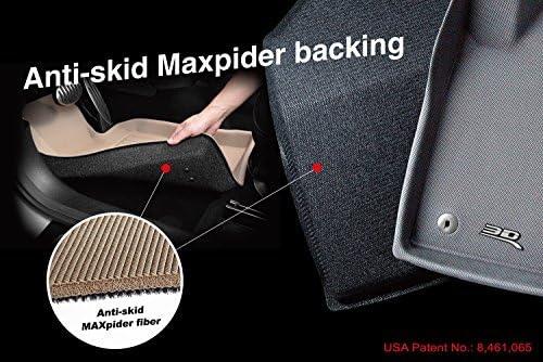 3D MAXpider L1BC02501509 Комплектен всички сезони подложка на поръчка за някои модели Buick LaCrosse - каучук Kagu (черен)