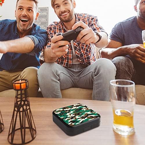 Зелено-Черен Калъф за игра на карти с Камуфляжным Модел за Switch Customized Pattern Switch Lite Преносим Кутия За Съхранение с 24 Слота за карти игра