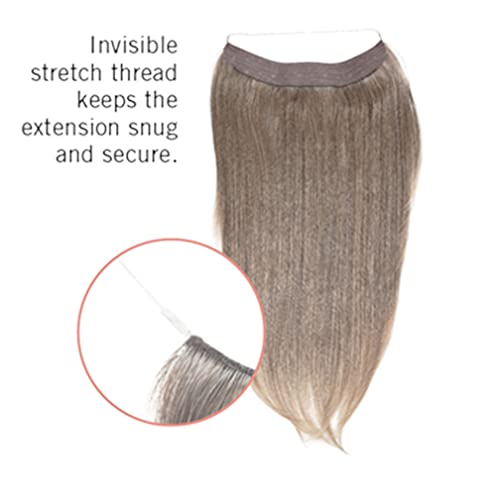 Шнола за коса без фиби 16 инча за изграждане на невидими коса от Hairuwear - R56 60 Silver Mist