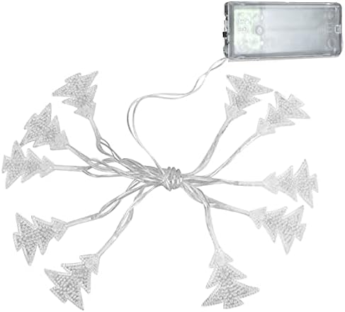 NEART TIME 1,5 М 10 е Постоянно или мигащи светлини елхи, Декоративни Зимни Декоративни светлините на коледната елха Венец