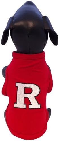 Майк за кучета NCAA Rutgers Scarlet Knights от памук и Ликра, Малка