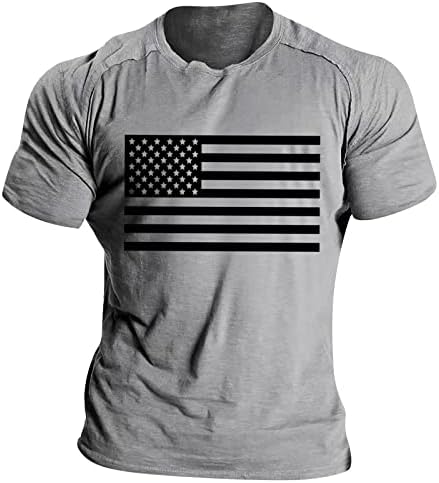 RUIRUILICO Патриотични Мъжки Ризи, тениски с Флага на Америка, Летни Ежедневни Ризи с Къси Ръкави, Реколта Графични Тениски