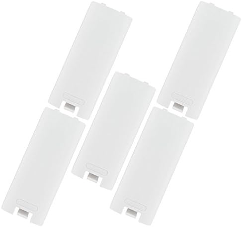 5 x Бял Калъф за задната част на капака на отделението за батерията за Nintendo Wii Replaceme