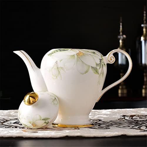 Керамични домакински чайник LIUZH Magnolia, кана за кафе в европейски стил, керамичен чайник, посуда и прибори за следобеден чай