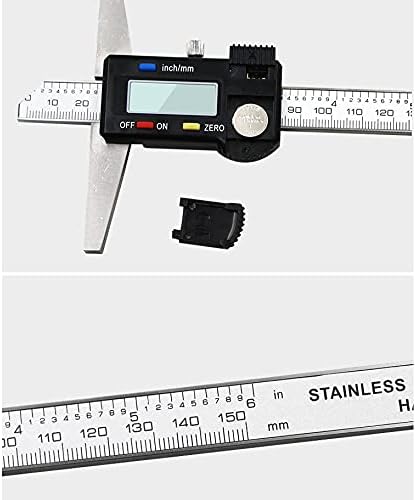 KJHD 0-150 мм от Неръждаема Стомана/Пластмаса LCD Цифров Штангенциркуль 6 инча Инструмент За измерване на дълбочината на Инструменти за