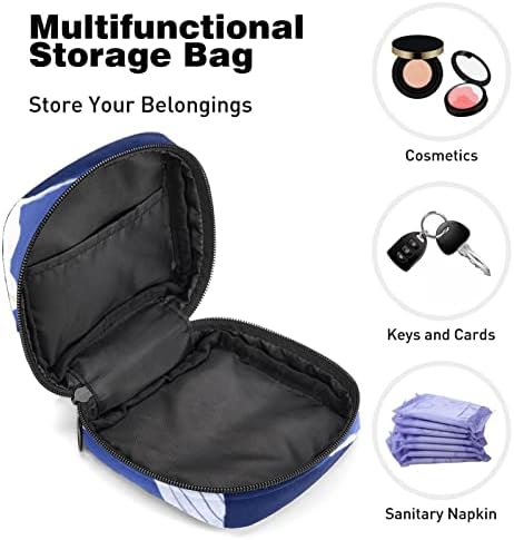 Чанта за съхранение на Хигиенни Кърпички ORYUEKAN, Преносими Многократна употреба Менструални Тампони джоб, Чанта за Съхранение на Тампони за Жени и Момичета, Cartoony Неб