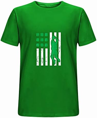 Ризи Happy Saint Purrtrick Day за Мъже Свободен, Намаляване, Тениска с Къс Ръкав, Забавни Върхове С Писмото