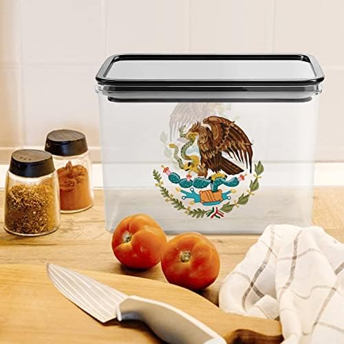 Герб На Мексико Контейнер За Съхранение На Хранителни Продукти, Пластмасови Прозрачни Кутии За Съхранение С Уплътнителен Капак