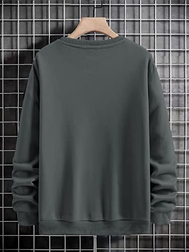 Дамски блузи AVLUZ - Мъжки hoody с утепленной подплата с участието на планините и букви (Цвят: Тъмно сив, Размер: Голям)