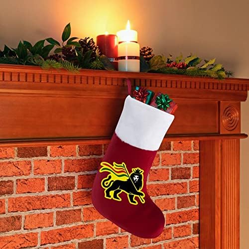 Коледни Чорапи с изображение на Лъв Rasta Fari, Коледни Чорапи, Чанта За Дома, Семеен Коледен Декор