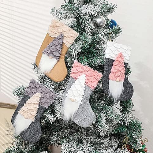 SEPPR Джуджетата Безлични Старецът Чанти, Коледни Чорапи, Цвят Украса за Окачване във вашия дом за Коледа