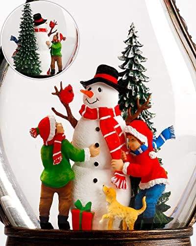 Снежна Топка, Коледни Украшения във формата на Снежен човек, Украса на помещенията, Пламнал Въртяща се Лампа, Подаръци