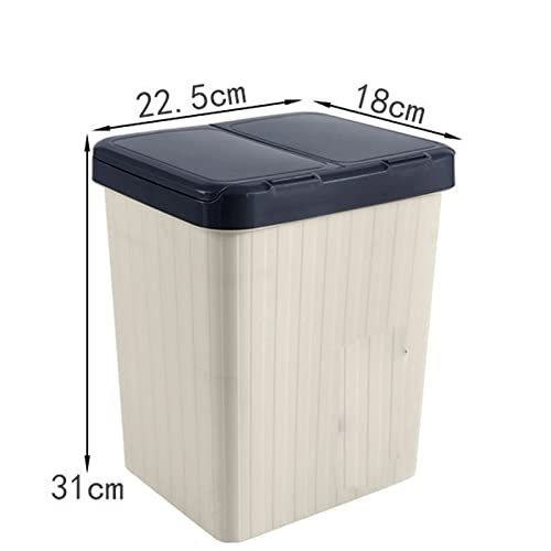 Малката кофа за Боклук ALLMRO за Сортиране на кофата за Боклук, За сух и влажен разделяне на Битови Пластмасова кофа за Боклук