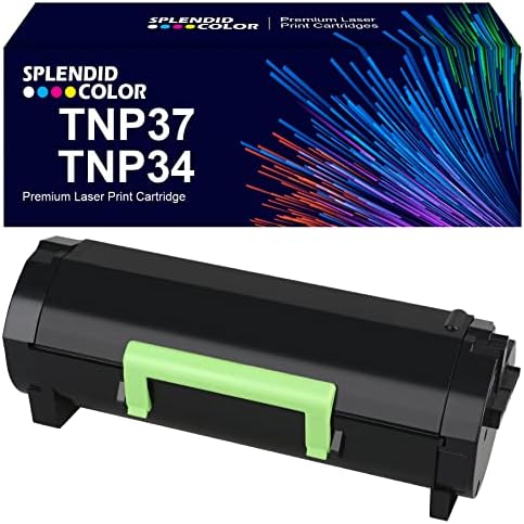 Тонер касета SPLENDIDCOLOR с възстановени висока доходност 1BK TNP-37 TNP-34 TNP34 TNP37 A63T01W, съвместим с тонер касетата