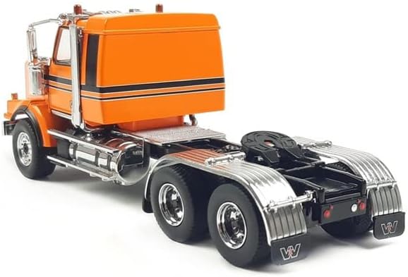 за Caterpillar за Тандемного трактора Western Star 4900 Sb Sleeper с orange метална кабина с черни ивици 1/50 MOLDED