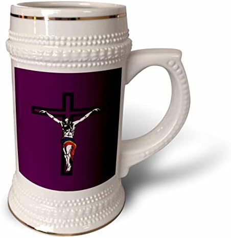 3дРоуз Христос В Ириса набедренной превръзка на Стилизованном Кръста - Чаша за стейна на 22 унция (stn_357126_1)