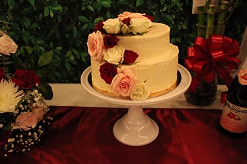 KLASKWARE Кръгла Поставка за торта бяла 11 Меламиновая Поставка за Торта, Тава за Десерти, Кексчета, поставка за торта за празник, Абитуриентски бал, Сватба, рожден Ден, п?