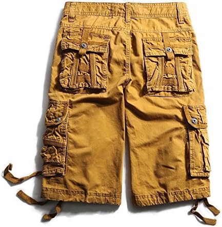 Мъжки къси панталони-карго свободно намаляване на OCHENTA с Много джобове