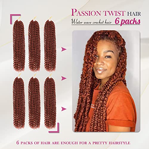 Dansama Passion Twist Hair 6 Опаковки на Коса, плетене на водна вълна в стила на пеперуди, Възли на една Кука