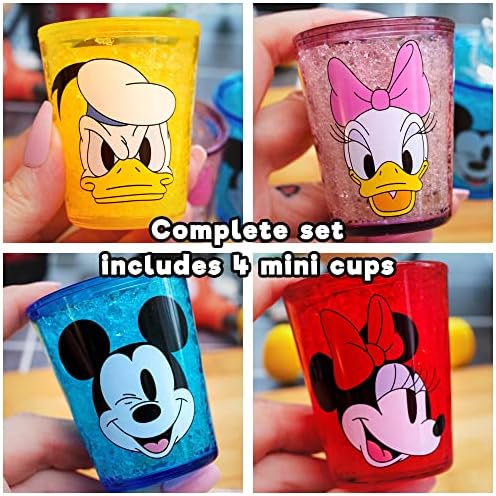 Пластмасови Мини-чаши за замразяване на гел Disney Mickey Mouse and Friends Лица с обем 1,5 мл, Комплект от 4 бр.