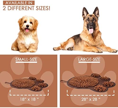 Подложка за нюхания кучета Small - 18 x 18 Мат Нюхания кучета във формата на лапи с интерактивни игри-пъзели за кучета