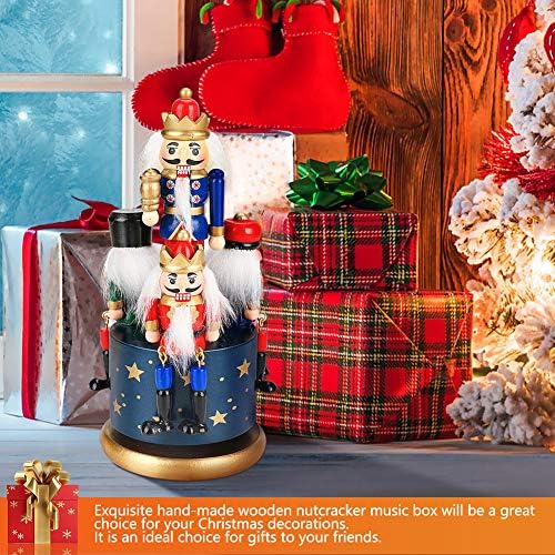 Globalstore Дървена Лешникотрошачката Ръчно изработени Коледни Декорации Фигурка на Войник Завийте Коледна Музикална