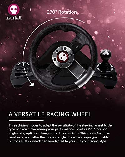 Numskull Pro Състезателен Волан с педали и лост за превключване на предавките за Playstation 3, Xbox One, PS4 и PC -