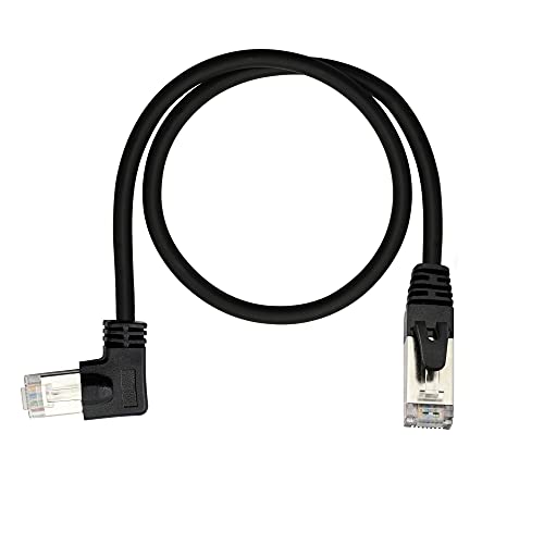 Ethernet кабел GINTOOYUN Cat6 1,5 метра, 90 Градуса RJ-45 Plug към RJ45 Штекерному интернет-удлинителю за КОМПЮТЪР, Рутер, Модем, принтер, Xbox, PS4 (Ъгъл на наклон на дясно)