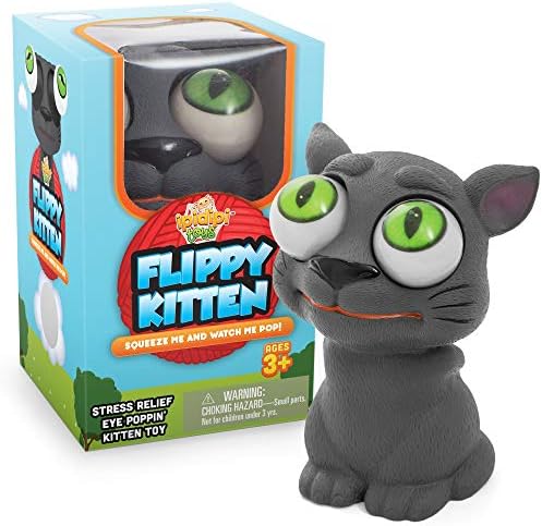 Флиппи Коте, на око-пръкват Кот - Мека играчка за облекчаване на стреса - Забавен сензорен непоседа за момчета и момичета