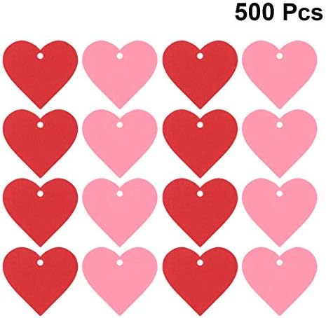 Amosfun 500шт Хартиени Сърца, във формата На Сърце Деколтета във формата На Сърце Конфети във формата На Сърца Сватбени
