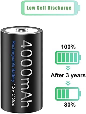 Акумулаторни батерии Palowextra Premium C 6 Опаковки NiMH-батерия с голям капацитет 4000 mah 1.2 (батерии размер C)