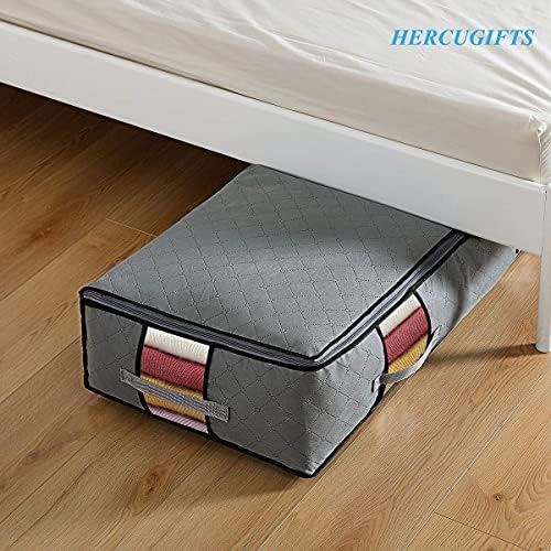 Много по-големи Чанти за съхранение под леглото Hercugifts [4 опаковки] Контейнери за съхранение под леглото От