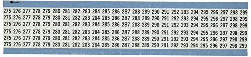 Брейди ВМ-275-299- Замяна Vinyl салфетка PK (B-500), черно на бяло, Тел Маркерная карта с Последователни номера (25 картички)