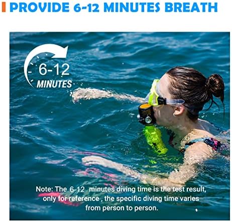 Преносим резервоар за гмуркане SMACO Mini Обем 0,5 л Поддържа 6-12 минути подводно дишане, Бутилка за гмуркане 0,5