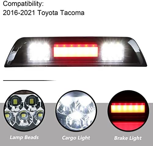 Led Трети на 3-та Стоп-сигнал за Toyota Tacoma -2021, Задни Товарен фенер С високо монтиране на Стоп-сигнала,