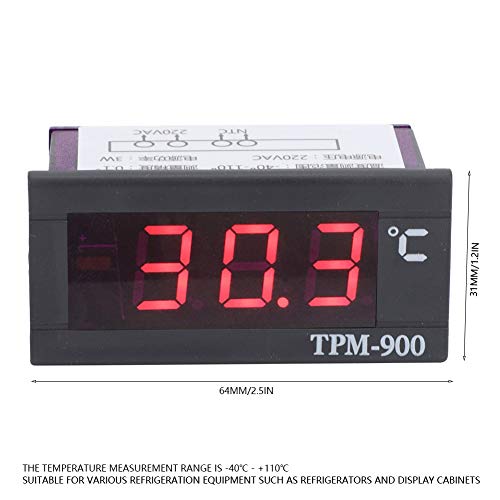 Дигитален Термометър, Сигурен LCD Трицифрено Дисплей, Индикатор на температура от -40 ℃ до +110℃ за Хладилници