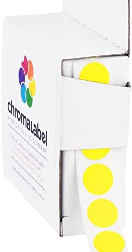 Набор от перманентных зелени, червени и жълти точки ChromaLabel 1/2, 1000 на етикети в кутия