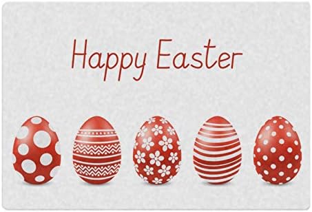 Пъстри Великденски Яйца с Кухненски Мат Пролетни Цветя Цветя, Удобни Постелки За Пода, Постелки за Баня, заповядайте в Коридора,