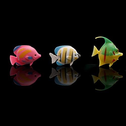 Светещи играчки Veemoon, Фалшива Риба, Изкуствени Реалистични Пластмасови Риба, Изкуствени Движещи се Плаващ Риба за Аквариум, Украса за аквариум, Украса (Случаен цвет