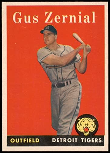 1958 Topps # 112 Гас Зерниал Детройт Тайгърс (Бейзболна картичка) EX/MT Тайгърс