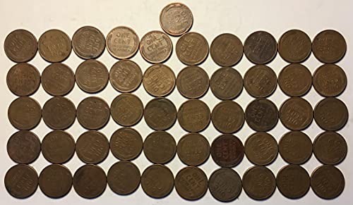 1958 Р Линкълн Пшеничен Цент, Пени Ролка 50 Монети Пени Продавачът Е Изключително Добър