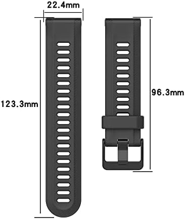 Взаимозаменяеми каишка от мек силикон Ankersaila, който е съвместим с Garmin Forerunner 955 (черен)
