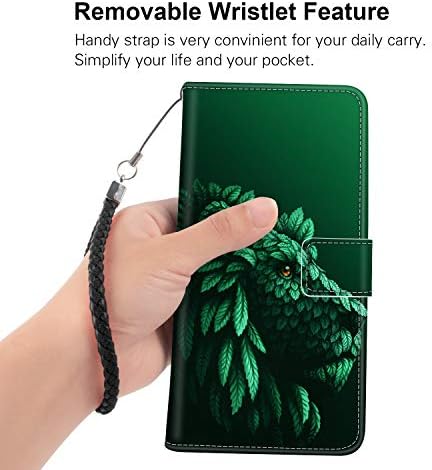 Samsung Galaxy S8 Плюс Чанта-портфейл с Шарките на Зеления Лъв, Джобен Калъф За Телефон, Кожен Калъф, устойчив