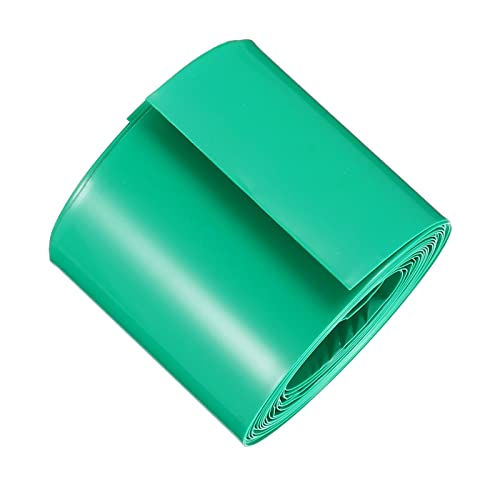 DMiotech 50 мм, Плоски 5 м Батарейные Ръкави PVC Тайна Свиване Тръба за Отделението за батерии 18650 блок Зелен