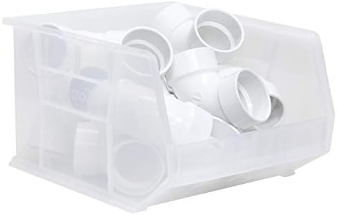 Akro-Mils 30270 Пластмасов контейнер за съхранение на AkroBins Висящи контейнери за подреждане, прозрачни (3 опаковки) и 08212SCLAR